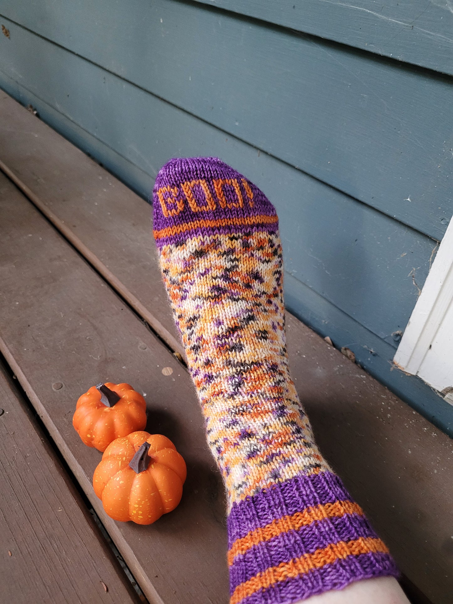 Spooky Sox  - Pumpkin Patchwork Sock Yarn Set