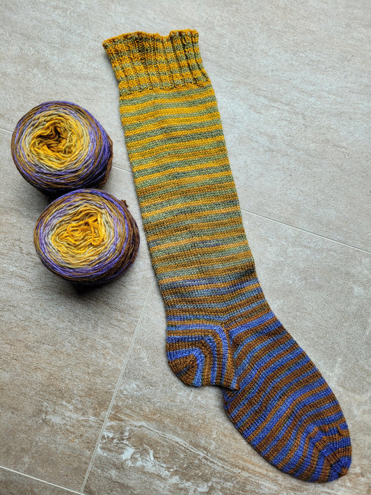 Wicked Stripes - Hand Dyed Self-Striping Sock Yarn-2 ball set