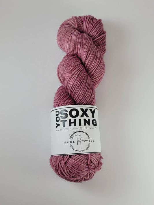 You Soxy Thing:  Damask Rose, tonal