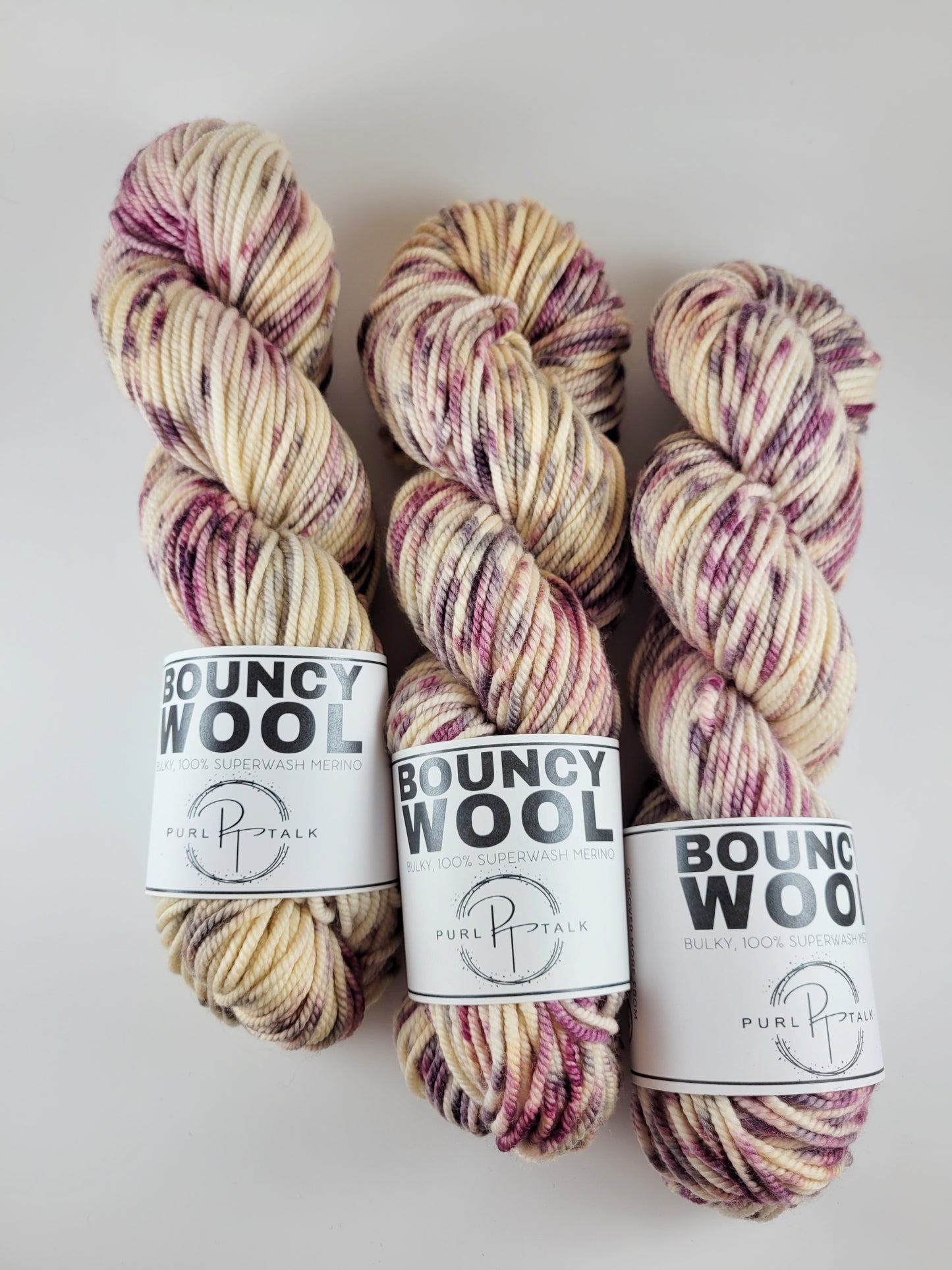 Bouncy Wool-Bulky, Color: Bordeaux Dapple