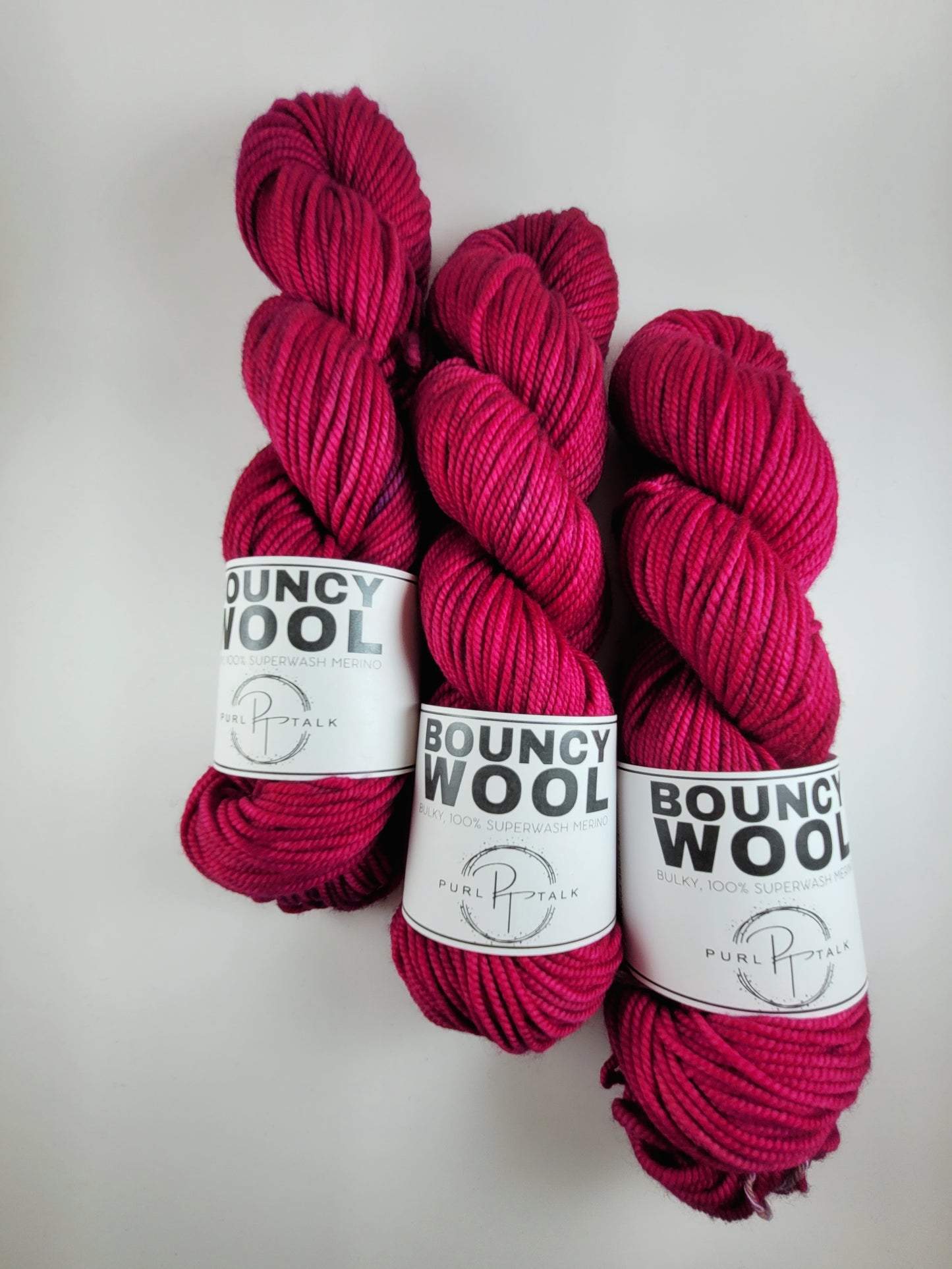 Bouncy Wool-Bulky, Color: Magenta Mystery